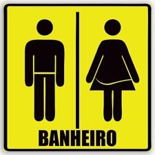Adesivo de presente: Banheiro Unissex Masculino Feminino Ícone Icone Placa Portuguesa comprar usado  Enviando para Brazil