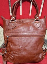 Bolsa de ombro Danilos couro fino marrom lateral cinch M-L quase em perfeito estado comprar usado  Enviando para Brazil