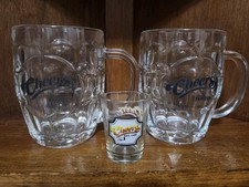 Caneca de cerveja Cheers Boston tipo barril de covinhas com vidro grosso 16 oz 2012. Lote de 2, usado comprar usado  Enviando para Brazil