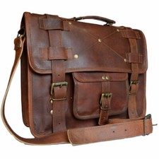 Bolsa carteiro de couro bolsa de ombro para laptop maleta masculina cabra macia  comprar usado  Enviando para Brazil