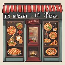 Adesivo para loja de pizzarias 3x3” cartão fazendo scrapbooking diário presente decalque italiano, usado comprar usado  Enviando para Brazil