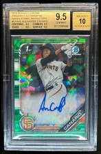 Refrator atômico verde automático Bowman Chrome Alexander Canario 2019 #/99 BGS 9.5/10 comprar usado  Enviando para Brazil