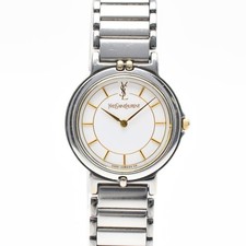 [Excelente+5] Relógio Feminino Yves Saint Laurent 2200-228499 Prata Branca Qz Japão comprar usado  Enviando para Brazil