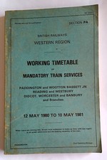 Working timetable wtt for sale  BRISTOL