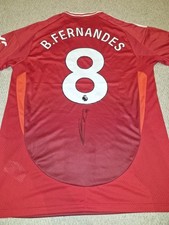 Camisas caseiras Manchester United 24/25 assinadas pelo capitão Bruno Fernandes comprar usado  Enviando para Brazil