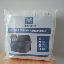 Usado, Capa de veludo para poltrona H.Versailtex (2 peças almofada T/marfim-nova caixa aberta comprar usado  Enviando para Brazil
