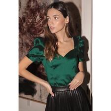 Usado, Blusa Lulus Feminina Média Verde Esmeralda Manga Folhada Decote Querida Casual comprar usado  Enviando para Brazil