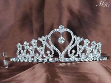 Tiara de strass transparente coração princesa coroa concurso de casamento formatura , usado comprar usado  Enviando para Brazil