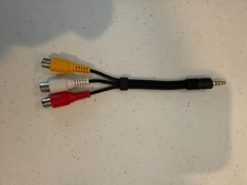 Cabo adaptador componente AV auxiliar macho 3,5 mm para 3-RCA fêmea áudio vídeo 6" cabo comprar usado  Enviando para Brazil