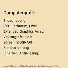 Computergrafik bildauflösung  gebraucht kaufen  Trebbin