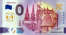 Banknot zerowy euro - 0 euro - Katedra w Kolonii - Dzwon św. Piotra Gruby pitter 2025-8 Anniw na sprzedaż  Wysyłka do Poland