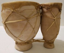 Conjunto de bongôs vintage de cerâmica tbilat de tambor duplo de colecionadores de Marrocos  comprar usado  Enviando para Brazil
