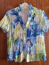 Bluse weiß blautöne gebraucht kaufen  Bad Wörishofen