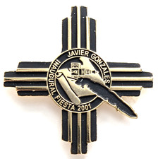 Broche Javier Gonzales Inaugural Fiesta 2001 Símbolo Zia Novo México Lembrança Vintage comprar usado  Enviando para Brazil
