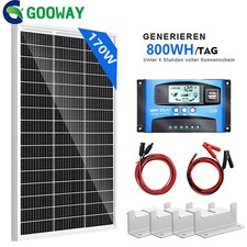 Kit de painel solar 12V volts 170W Watt controlador carregador de bateria trailer campista comprar usado  Enviando para Brazil