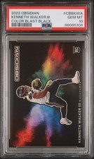 2022 Obsidian Kenneth Walker III RC Color Blast Preto PSA 10, usado comprar usado  Enviando para Brazil