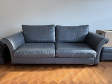 Grey blue leather for sale  LIVERPOOL