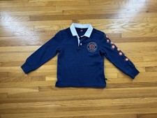 Camisa polo Rowing Blazers x Target Boys XS 4/5 azul marinho manga longa remendo rosa comprar usado  Enviando para Brazil