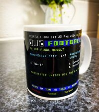 QUALQUER JOGO PERSONALIZADO Ceefax Futebol Fã Teletexto Chá Caneca Café Presente comprar usado  Enviando para Brazil