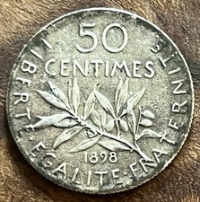 Centimes semeuse 1898 d'occasion  Pont-l'Abbé-d'Arnoult