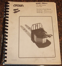 CROWN FORKLIFT LIFT PALETE JACK PE 3000 SERIES MODELO 3500 PEÇAS E MANUAL DE SERVIÇO comprar usado  Enviando para Brazil