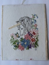 Vintage needlepoint unicorn for sale  Red Oak