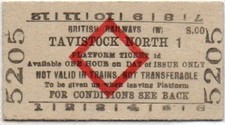 Platform ticket tavistock for sale  TONBRIDGE