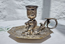 White metal chamberstick for sale  HELSTON