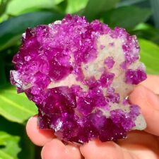 Usado, Cubo roxo transparente raro 75 g fluorita cristal mineral amostra/China comprar usado  Enviando para Brazil