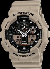 RELÓGIO CASIO G-SHOCK GA-100SD BEGE CREMOSO ANA-DIGI ALARME GA100SD8A BATERIA NOVA  comprar usado  Enviando para Brazil