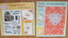 Floral heart embossing for sale  HEYWOOD