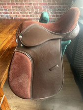 Brown synthetic saddle for sale  WARRINGTON