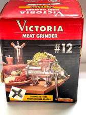 Moedor de salsicha de carne Victoria ferro fundido #12 mesa montagem fixa manual resistente comprar usado  Enviando para Brazil