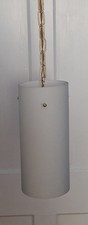 Antigo Pingente de Cilindro de Vidro Fosco Branco MCM Swag por Progress Luminaire Montreal comprar usado  Enviando para Brazil