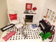 Conjunto de móveis para casa de bonecas cadeira de couro sintético 1:12 comprar usado Conjunto de móveis para casa de bonecas cadeira de couro sintético 1:12 comprar usado  Enviando para Brazil