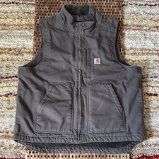 Colete Carhartt Duck Lona Sherpa Line Zíper Completo Cinza Masculino Tamanho Grande G  comprar usado  Enviando para Brazil