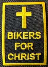 Usado, Adesivo bordado cruz de motociclista Bikers for Christ Jesus God comprar usado  Enviando para Brazil