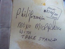 Philips mono microphone for sale  MANCHESTER