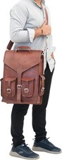 Leather Backpack Genuine Bag Laptop Travel Vintage Rucksack Men's New Brown 16'' comprar usado Leather Backpack Genuine Bag Laptop Travel Vintage Rucksack Men's New Brown 16'' comprar usado  Enviando para Brazil