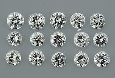 Diamantes soltos naturais redondos mistos de corte brilhante D-I SI-VVS 2,24 ct comprar usado  Enviando para Brazil