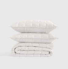 Conjunto de colcha caixa de bambu orgânico marmelo 2 fronhas King Cal King branco caixa aberta novo sem etiquetas comprar usado  Enviando para Brazil