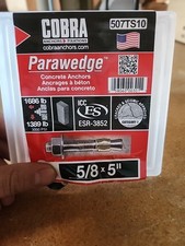 Usado, Âncoras de concreto Cobra (6 peças) 5/8 x 5" 507TS10 comprar usado  Enviando para Brazil