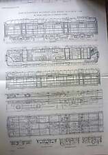 Plano de perfil de carro de cozinha 1915 North Eastern Railway, todo em aço comprar usado  Enviando para Brazil