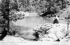 Cartão postal 1948 Tucson Arizona Mount Lemmon Arizona natação para esquiar 25-8705 comprar usado  Enviando para Brazil