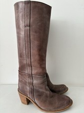 BOTAS D CO Copenhagen Distressed Escovado Marrom COURO Joelho Tamanho UE 37 AU 6.5 comprar usado  Enviando para Brazil