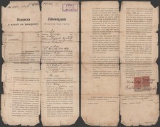 Używany, Poland 1919 Lodz Singer kontrakt dwujęzyczny polski rosyjski dokument B44 na sprzedaż  Wysyłka do Poland