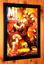 Street Fighter Capcom PlayStation Xbox One pequeno pôster página de anúncio emoldurada comprar usado  Enviando para Brazil
