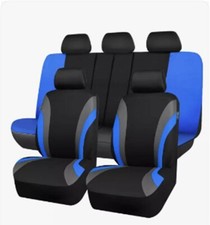 Capas dianteiras traseiras de poliéster para carro Nissan preto, azul e cinza 5 lugares comprar usado  Enviando para Brazil
