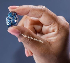 Pedra preciosa AAA+ qualidade 5 quilates corte oval diamante azul solta grau VVS1 D +presente grátis comprar usado  Enviando para Brazil