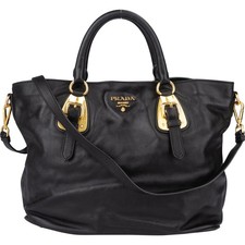 Usado, Prada Black Leather City Handbag Tasche comprar usado  Enviando para Brazil